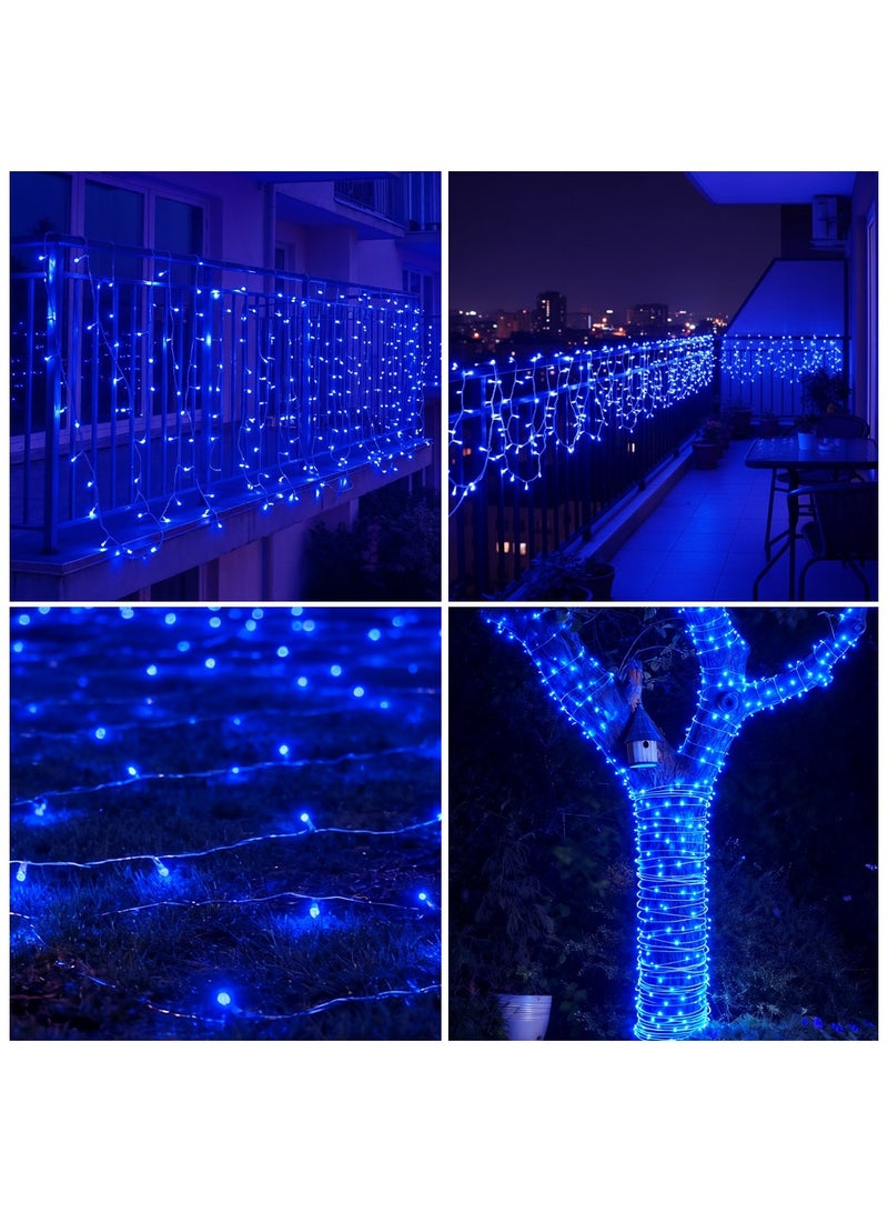 ZAYO LED String Lights, Decorative Fairy Lights for Home Decoration, Balcony, Garden, Festival Lighting, Indoor Outdoor LED String Lights, Ambient Decorative Lighting, Blue - 50 Meter - Image 3